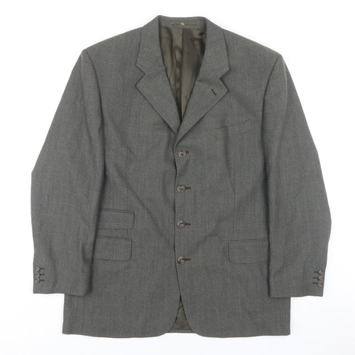 Pierre Cardin Men's Grey Wool Blazer, 44R, Formal Jacket