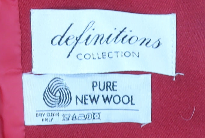 Definitions Women's Red Wool Blazer Size 10