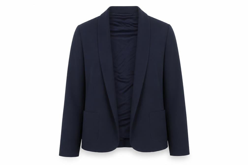 Front view of Dunnes Women's Blue Blazer, size 12, Casual Style