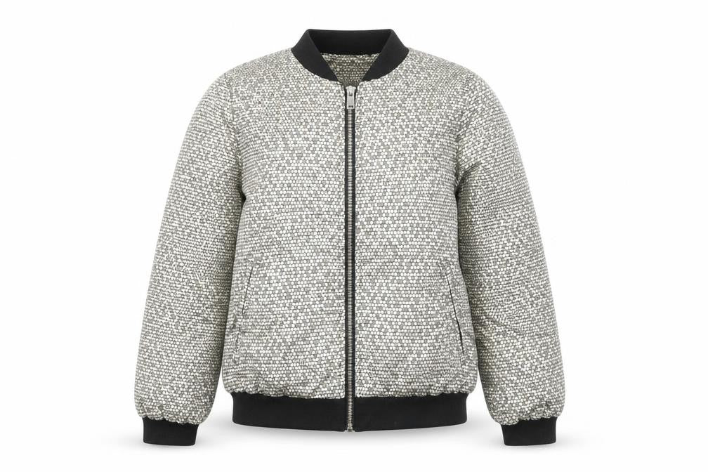 Front view of New Look Women's Gold Bomber Jacket, size 8