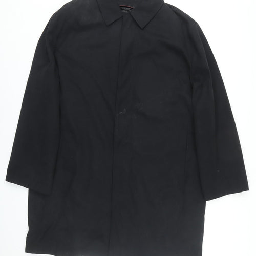 Bhs Men's Black XL Long Cotton Coat