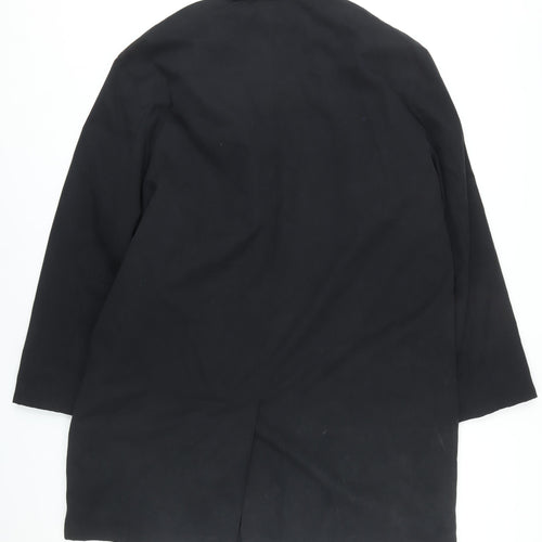 Bhs Men's Black XL Long Cotton Coat