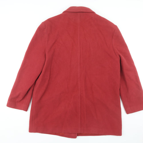 NUAGE Women's Red Wool Overcoat Size 16