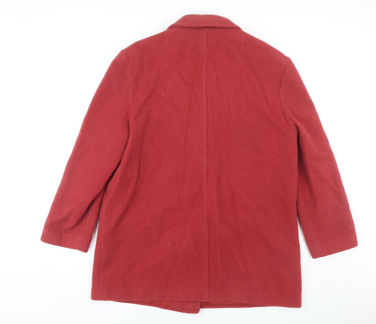 NUAGE Women's Red Wool Overcoat Size 16