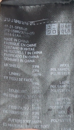 Uniqlo Women's Check Overcoat - Black/Grey/White S