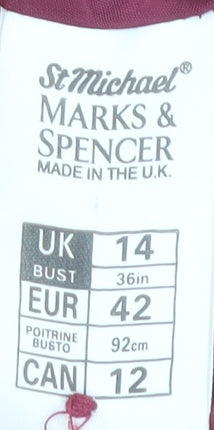 Marks and Spencer Women's Red Blazer UK 14 Classic Style