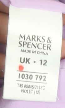 Marks and Spencer Women's Purple Jacket Size 12, Casual Style