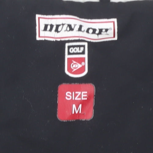Dunlop Men's Black 1/2 Zip T-Shirt, Size M