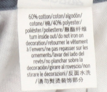 Victoria's Secret Pink Women's L T-Shirt, White/Blue, Casual