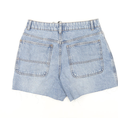PrettyLittleThing Women's Blue Cut-Off Denim Shorts