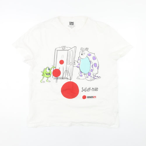Comic Relief White T-Shirt Unisex M Cartoon