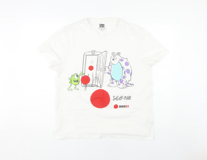 Comic Relief White T-Shirt Unisex M Cartoon