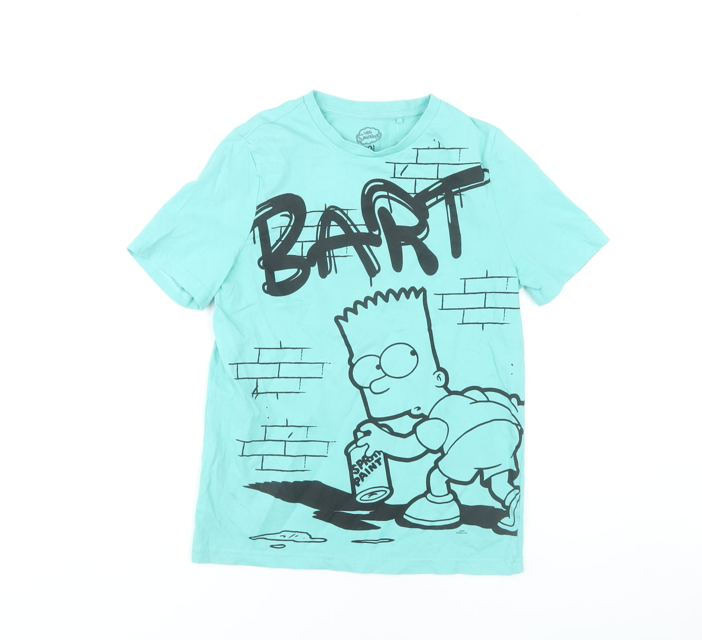 The Simpsons Boys Blue Bart Simpson Graphic T-Shirt 11-12Y