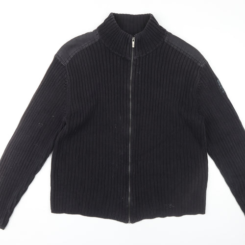 Calvin Klein Jeans Men's Black XL Full Zip Jumper