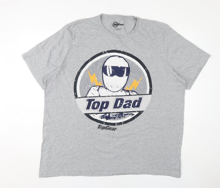 Top Gear Men's Grey 3XL T-Shirt Crew Neck Short Sleeve