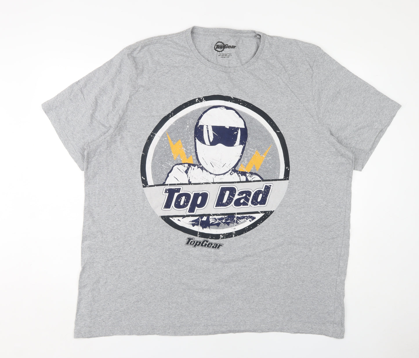 Top Gear Men's Grey 3XL T-Shirt Crew Neck Short Sleeve