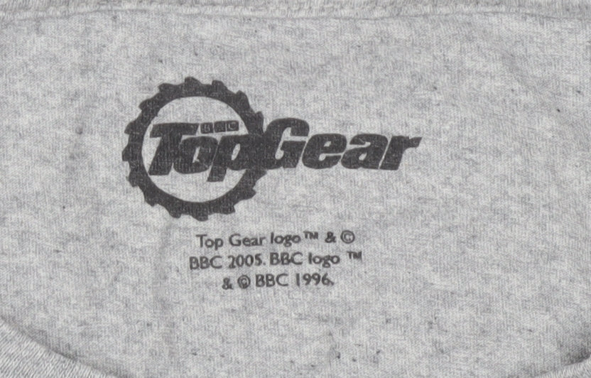 Top Gear Men's Grey 3XL T-Shirt Crew Neck Short Sleeve