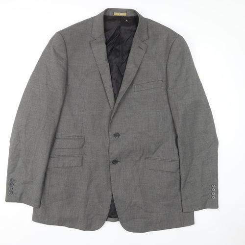 Skopes Men's Grey Blazer 46L Regular Fit Business