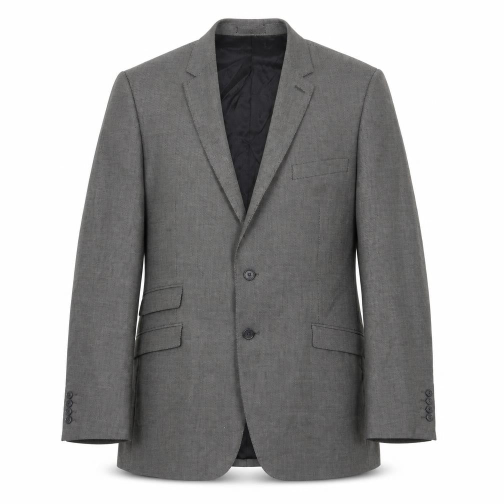 Front view of Skopes Men's Grey Blazer 46L Regular Fit Business