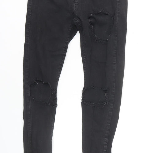 Sinners Men's Black Distressed Skinny Jeans XS