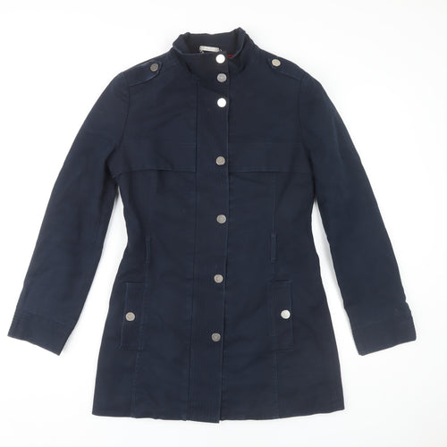 Marks and Spencer Women's Blue Military Style Jacket, Size 8