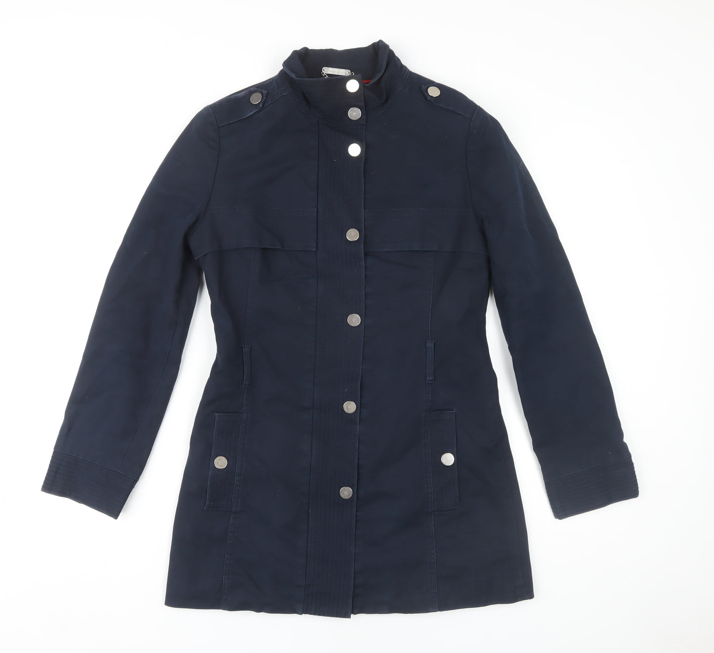 Marks and Spencer Women's Blue Military Style Jacket, Size 8