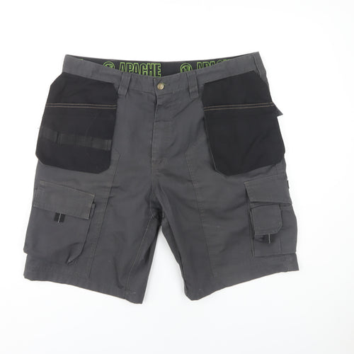 Apache Men's Grey Cargo Shorts Size 36 Workwear