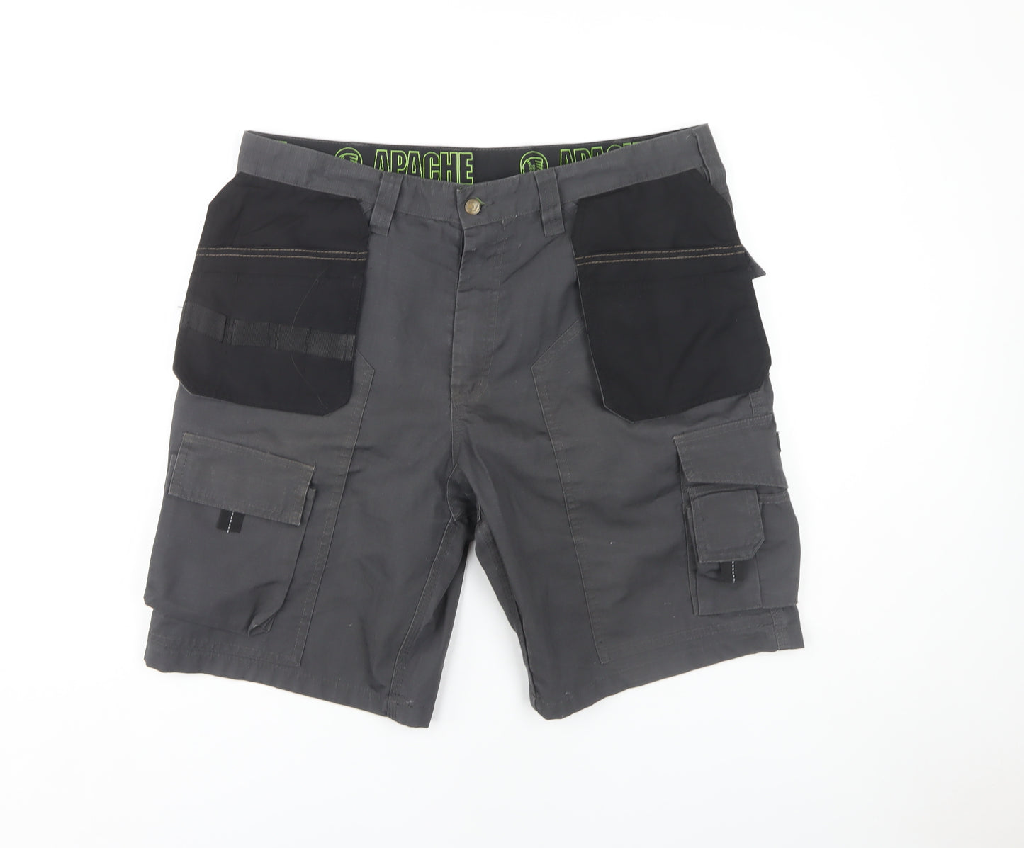 Apache Men's Grey Cargo Shorts Size 36 Workwear