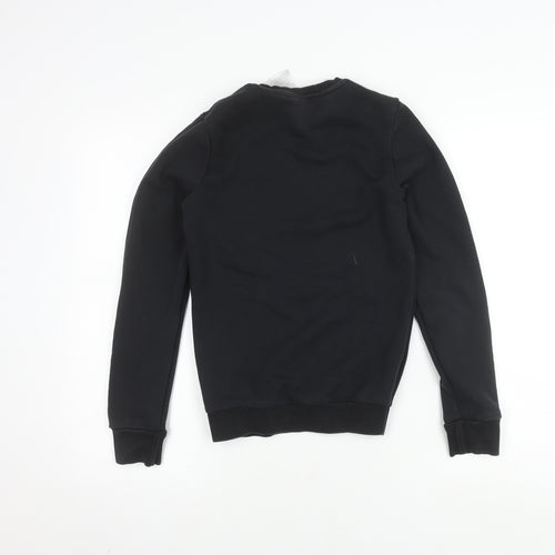 adidas Boys Black Sweatshirt, Logo, 13-14 Years, Graphic Print