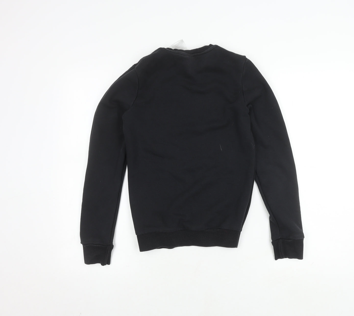adidas Boys Black Sweatshirt, Logo, 13-14 Years, Graphic Print
