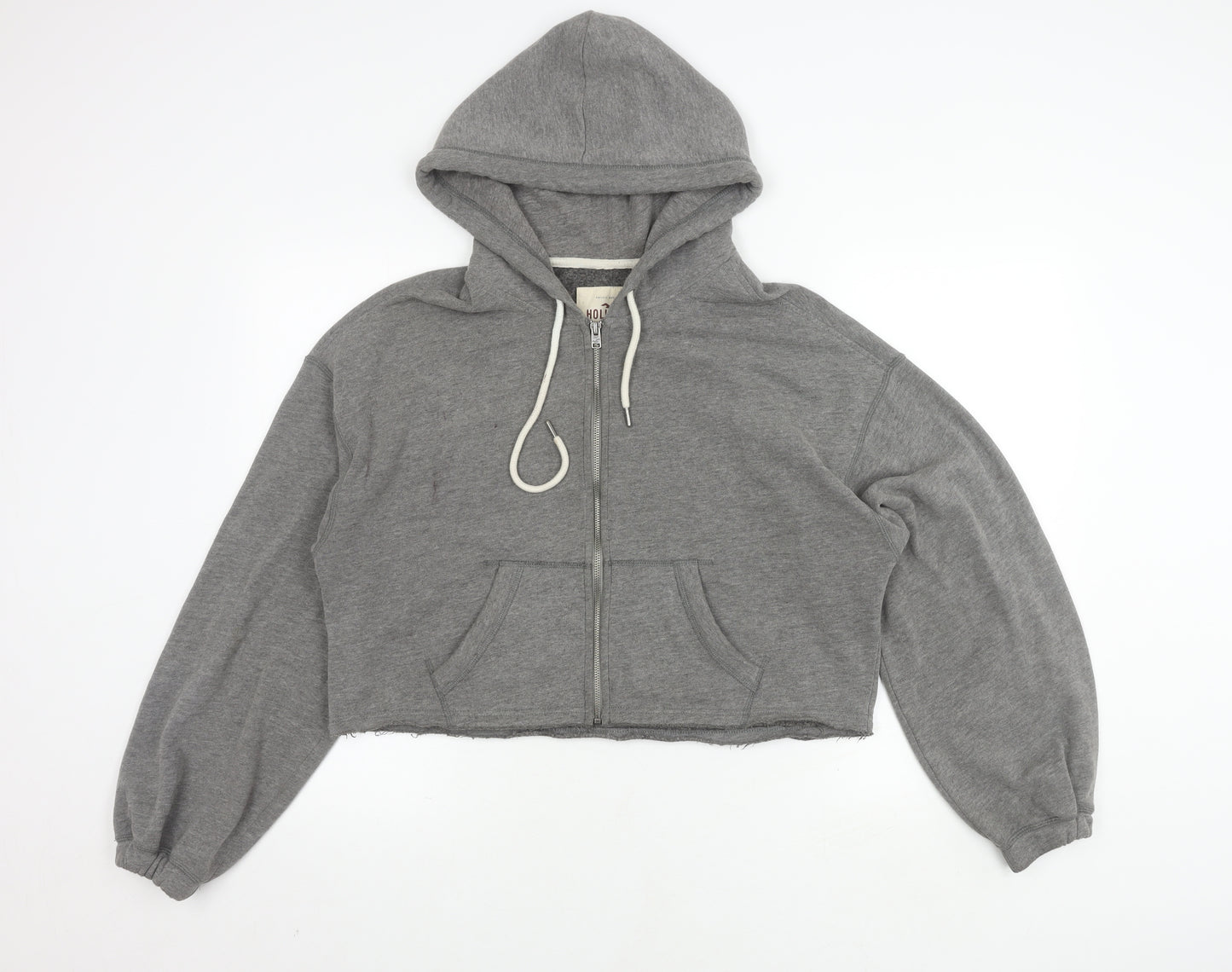 Hollister Women's Grey Cropped Jacket S