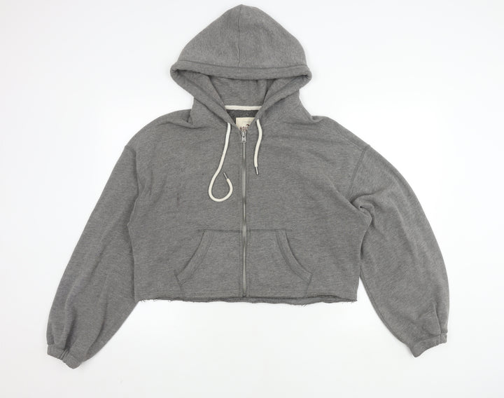 Hollister Women's Grey Cropped Jacket S