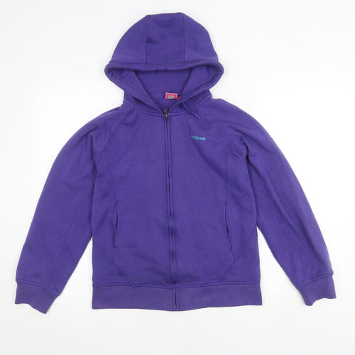 LA Gear Women's Purple Fleece Hooded Jacket Size 8