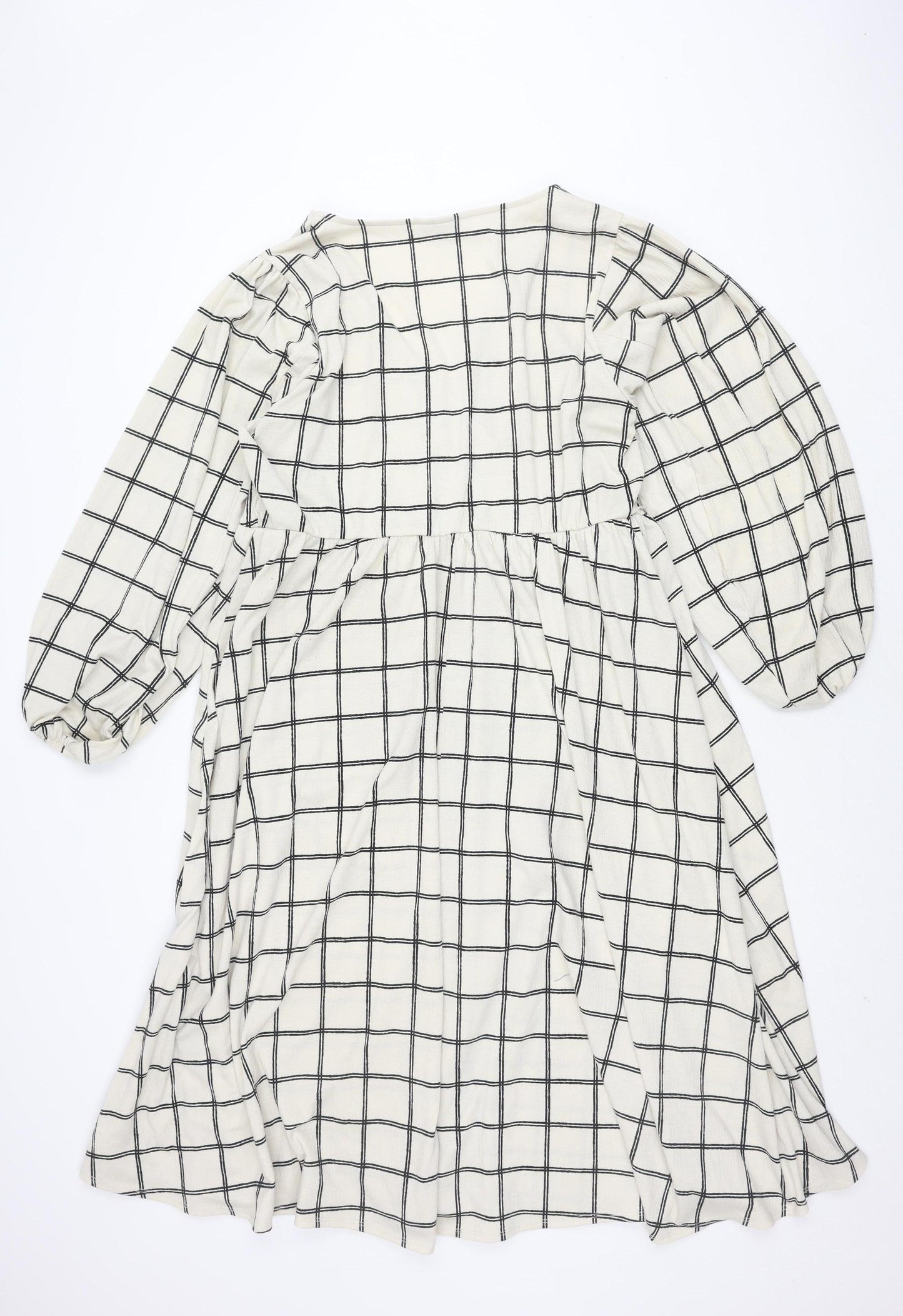 AVA & VIV Women's XL Black & White Check Dress