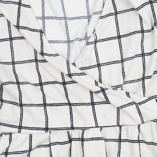 AVA & VIV Women's XL Black & White Check Dress