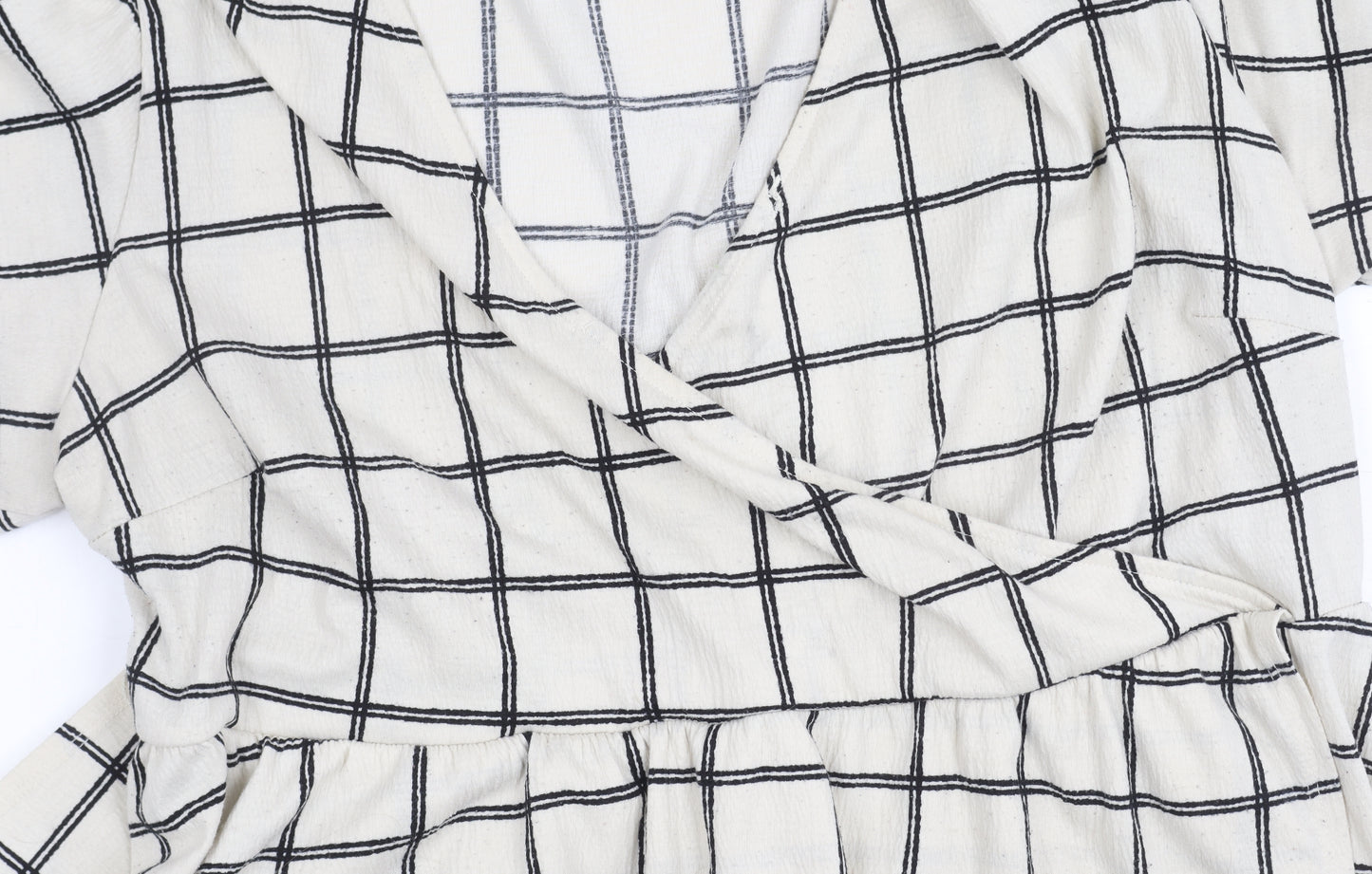 AVA & VIV Women's XL Black & White Check Dress