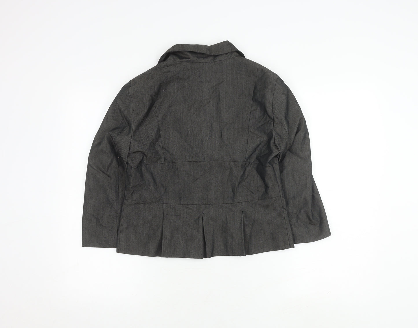 Topshop Women Black Suit Jacket Size 12 Notch Lapel