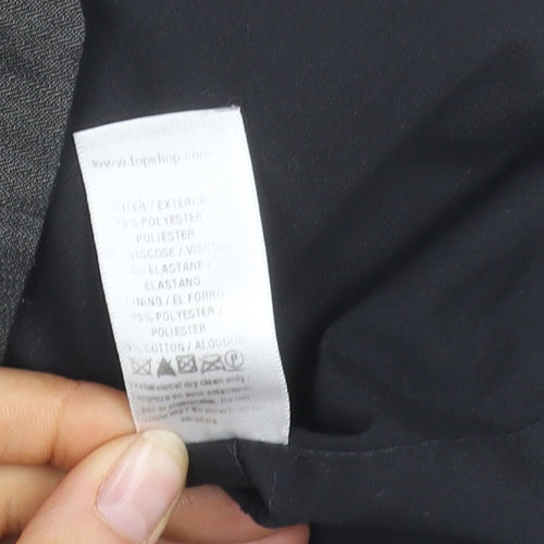 Topshop Women Black Suit Jacket Size 12 Notch Lapel