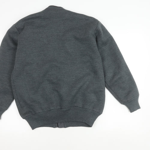 INGTIANBIRD Men's Grey Cardigan, M, V-Neck, Polyester