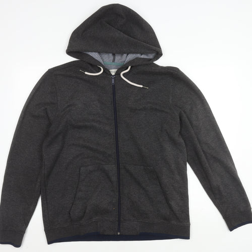Racing Green Men's Grey Basic Jacket, L, Hooded Casual