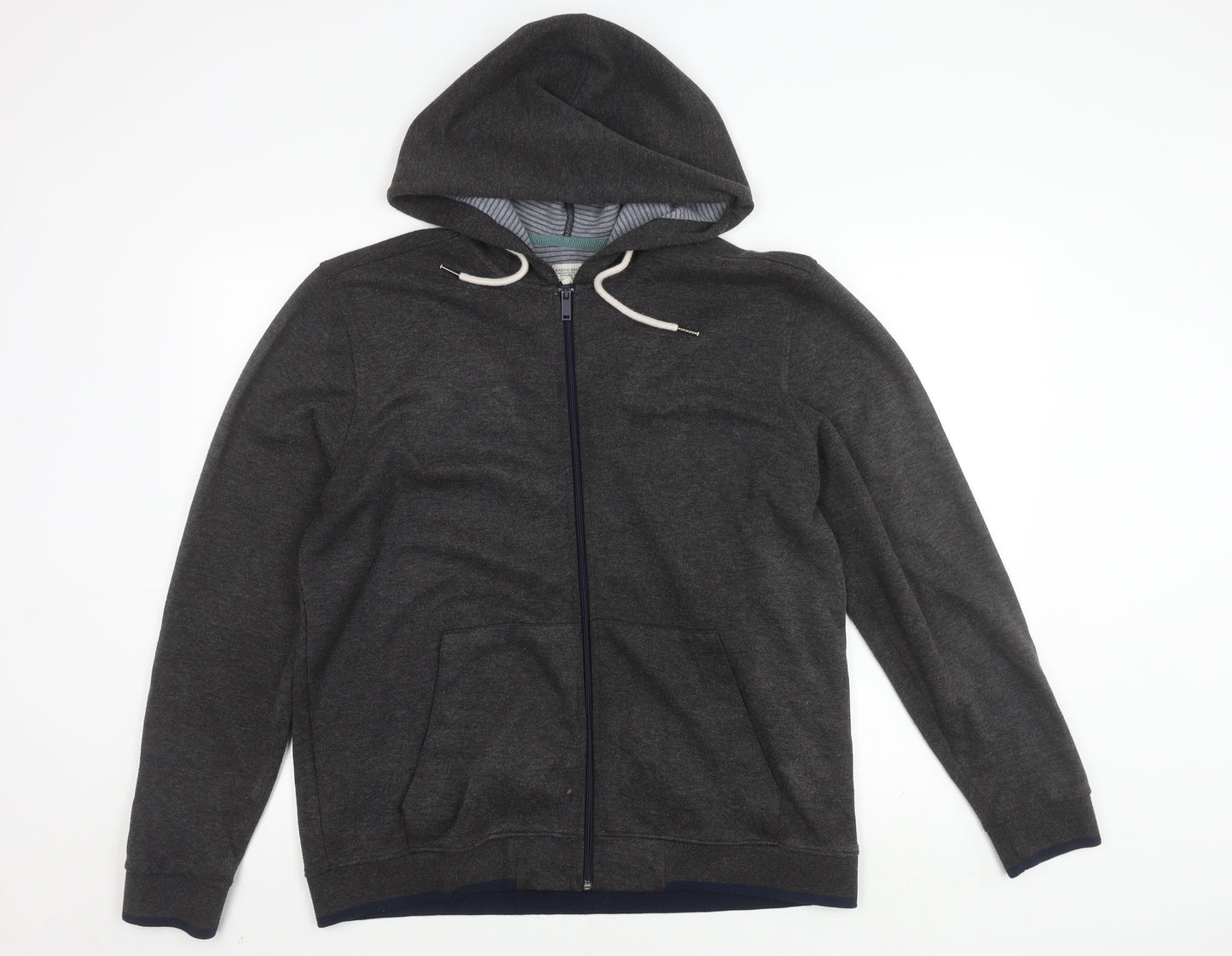 Racing Green Men's Grey Basic Jacket, L, Hooded Casual