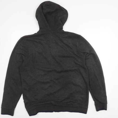Racing Green Men's Grey Basic Jacket, L, Hooded Casual