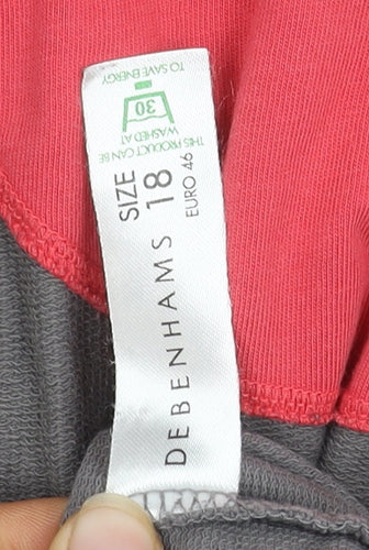 Debenhams Women's Grey Hooded Jacket Size 18