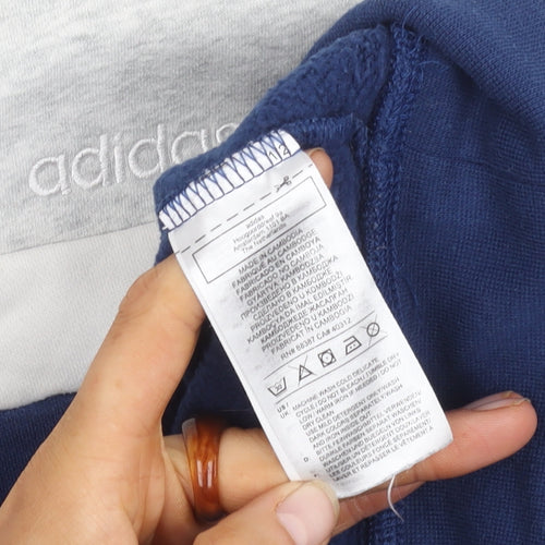 Adidas Men's Grey Blue Pullover Sweatshirt XS