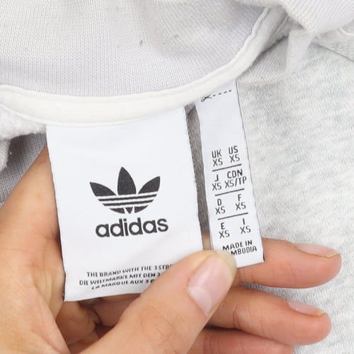 Adidas Men's Grey Blue Pullover Sweatshirt XS