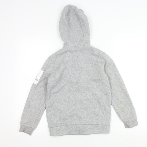 Adidas Boys Grey Full Zip Hoodie 9-10 Years