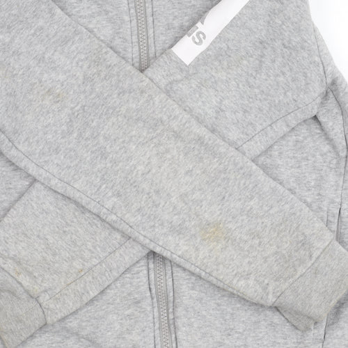 Adidas Boys Grey Full Zip Hoodie 9-10 Years