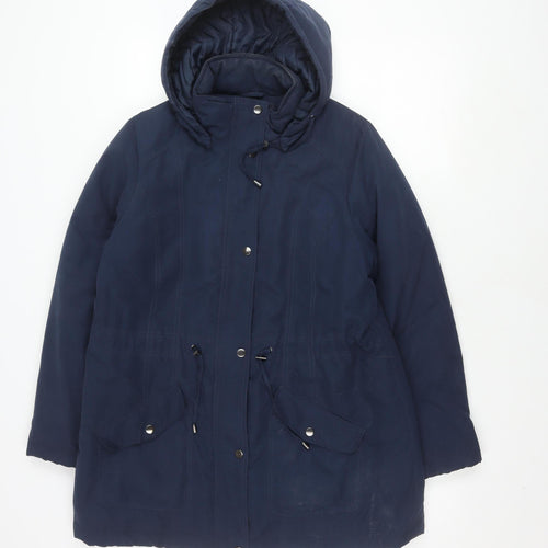 BHS Women's Blue Hooded Casual Jacket Size 14