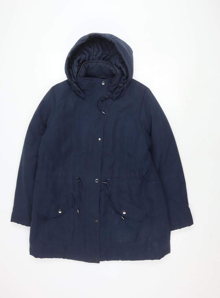 BHS Women's Blue Hooded Casual Jacket Size 14