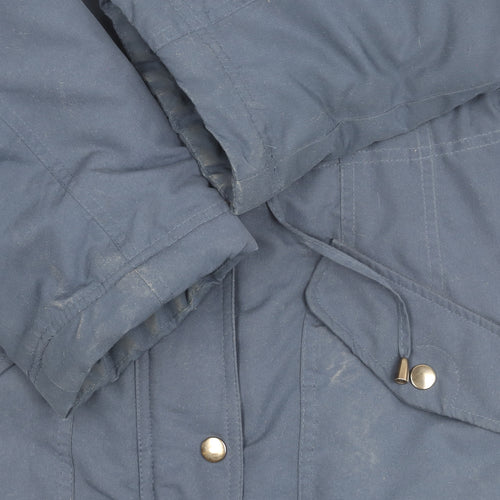 BHS Women's Blue Hooded Casual Jacket Size 14